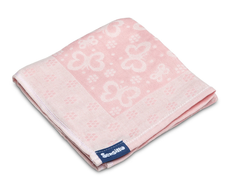 BAMBUSWINDEL 65X75 ROSA SCHMETTERLINGE